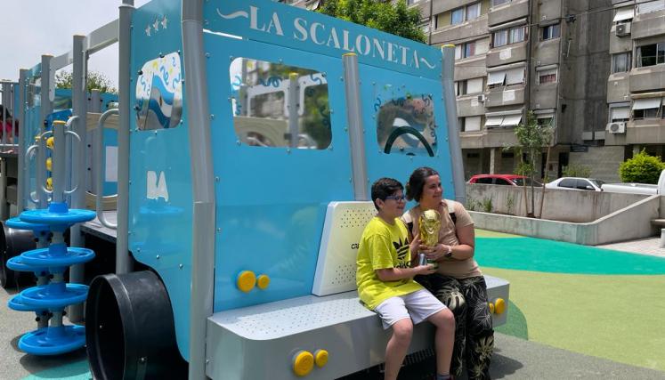 Lugano I y II: el GCBA inauguró un patio de juegos dedicado a “Argentina Campeón Mundial”