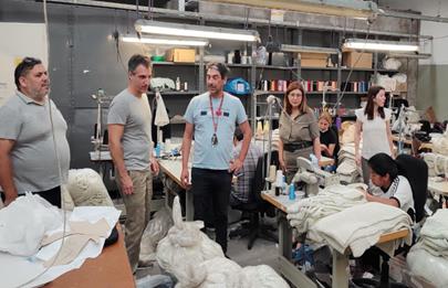 Visita oficial al Polo Textil de Barracas