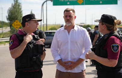  Diego Kravetz encabezo un operativo en el Puente Olímpico