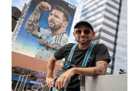 Martín Ron: de obras en el Abasto al mejor mural del mundo sobre Messi