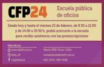 CFP 24: Continúan las preinscripciones para el ciclo 2024