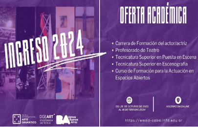 Abre la inscripción para la Escuela Metropolitana de Arte Dramático