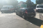 Choque y vuelco en Parque Avellaneda