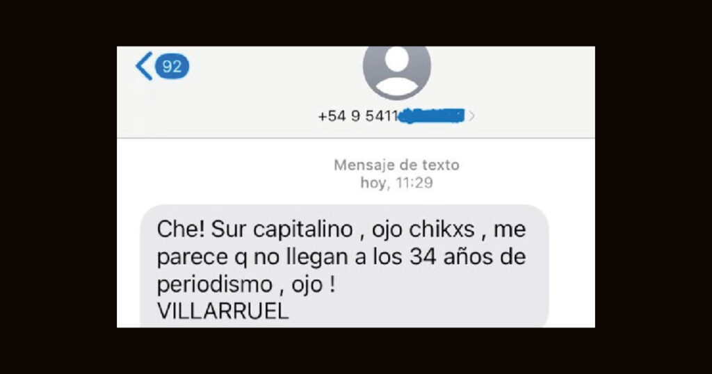Repudio a las amenazas recibidas en el Colectivo Sur Capitalino