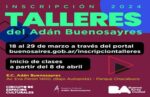Se vienen las inscripciones a talleres en el Espacio Cultural Adan Buenosayres