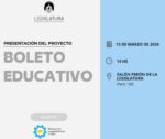 Presentación del proyecto de ley del boleto educativo en la Ciudad