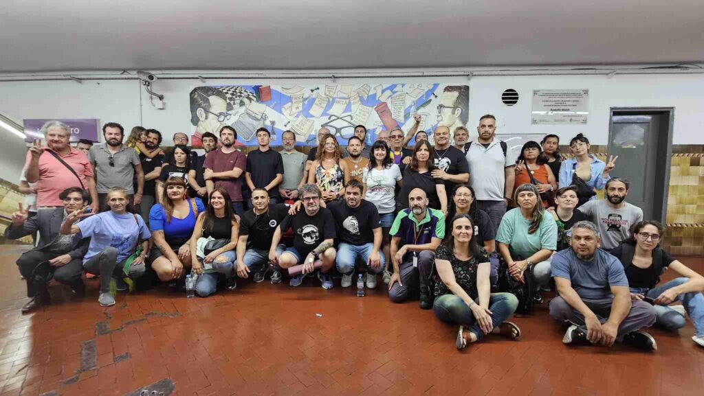 San Cristóbal: acto en la Estación Rodolfo Walsh de Metrodelegados y SiPreBA