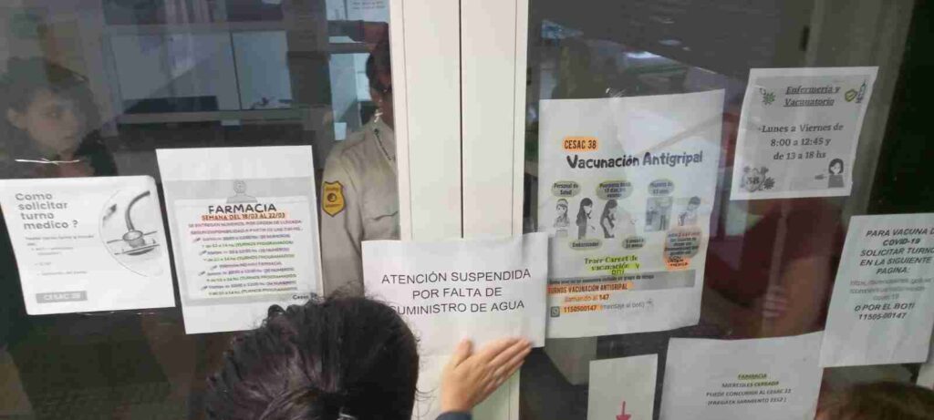 Almagro: suspendieron la atención en el CeSAC 38 por falta de agua