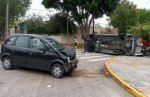 Dos heridos por choque y vuelco de una ambulancia en Lugano