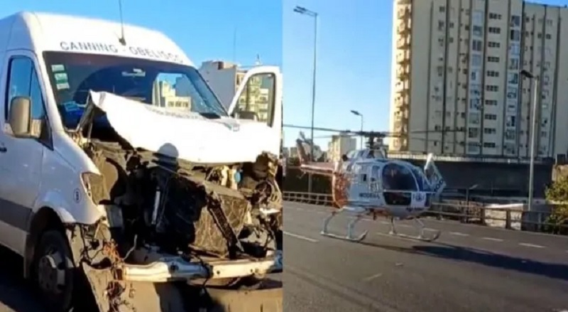 Choque múltiple sobre la Autopista 25 de Mayo: al menos seis heridos