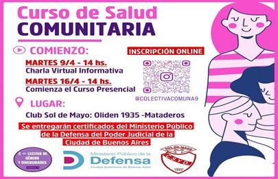 Curso de Salud Comunitaria con perspectiva de género en Mataderos