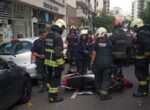 Caballito: un choque entre un auto y una moto termina con un hospitalizado