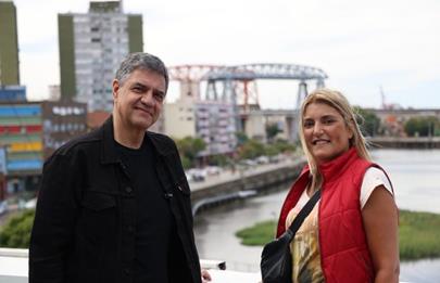 La presidenta comunal visitó La Boca con Jorge Macri