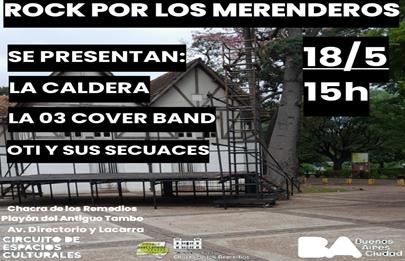 Se viene “Rock por los Merenderos” en Parque Avellaneda