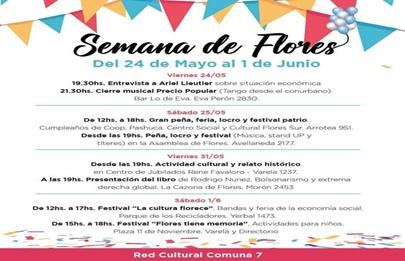 Se vienen los festejos por la semana de Flores