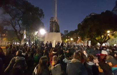Movilización para pedir justicia por el lesbicidio de Barracas