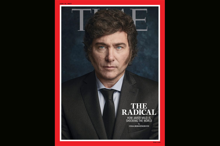 Milei tapa de la revista Time, que lo describe como un “excéntrico con tendencias mesiánicas” con “un plan radical” para el país