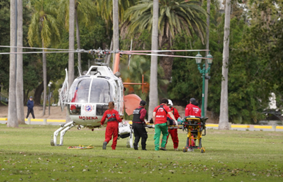 El hospital Santojanni recibió el helicóptero con heridos de choque de trenes