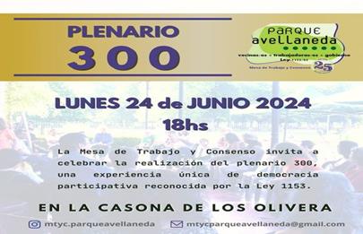 Se realiza el Plenario 300 de la Mesa de Trabajo y Consenso de Parque Avellaneda