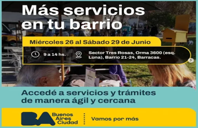 El programa “Más servicios en tu barrio” llega a la Villa 21 /24 de Barracas