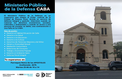Operativo del Ministerio Público de la Defensa de CABA en Flores