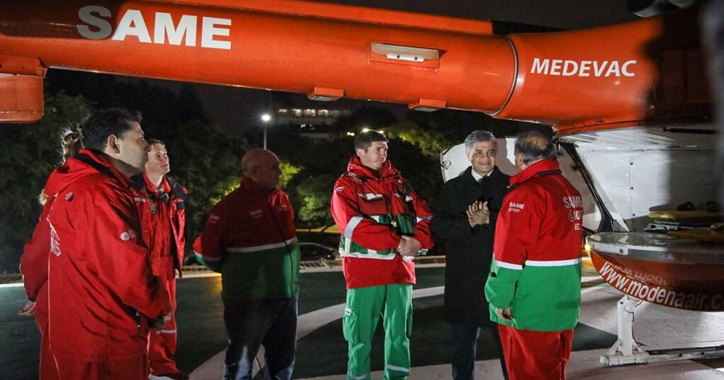El SAME suma helicópteros nocturnos para cubrir emergencias en menos de 4 minutos
