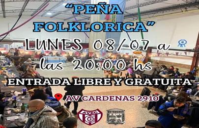 Peña solidaria en el club Cardenas de Mataderos