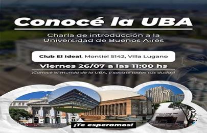 Charla introductoria a la Universidad de Buenos Aires en el club El Ideal