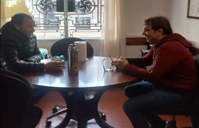 Comunero se reúne con cura párroco del Santuario San Cayetano