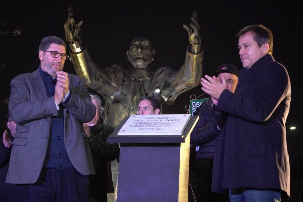 Mataderos: a 50 años de la muerte de Perón, hubo un acto para presentar el monumento de la Plazoleta Saavedra Lamas
