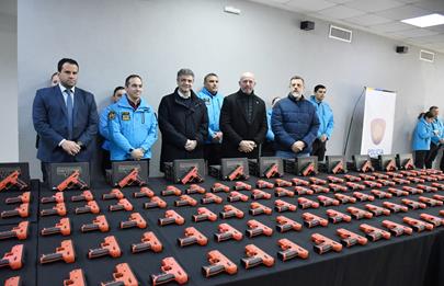 Presentaron nuevas armas de letalidad reducida en Parque Avellaneda