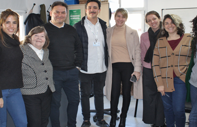 Visita de funcionarios al hospital Bonaparte de Parque Patricios