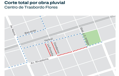 Cortes por obras en el Centro de Trasbordo de Flores