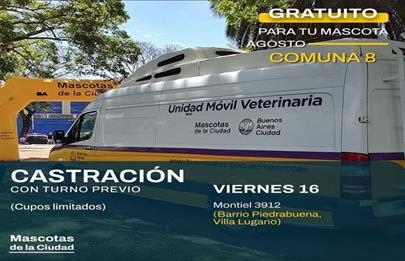 Operativo de castración gratuito en el barrio Piedrabuena