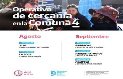 Operativos de Cercanía del MPD en la Comuna 4