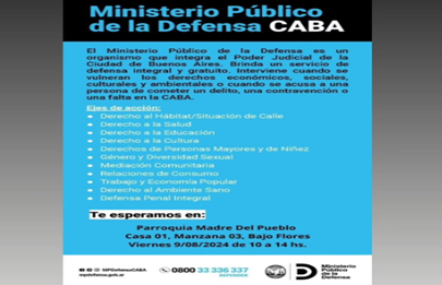 Bajo Flores: El Ministerio Público de la Defensa de CABA en tu Barrio