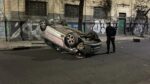 Constitución: tres detenidos tras un intento de robo que terminó con un auto volcado