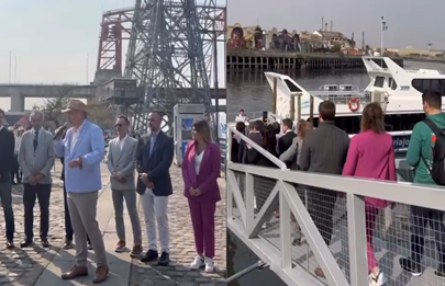 La presidenta comunal participó del acto de presentación de la navegación por el Riachuelo