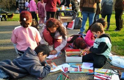 Docentes junto a estudiantes del Normal 3 y asambleístas realizaron festejo por el Día de las niñeces