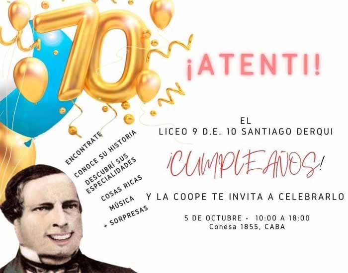 Los 70 años del Liceo 9 de Belgrano