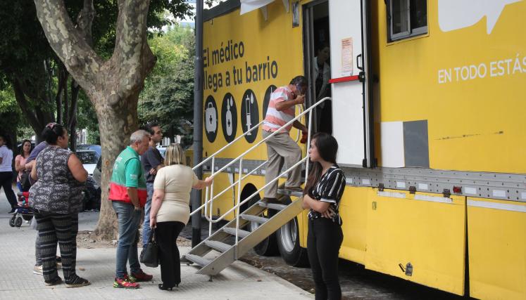 La Unidad Sanitaria Móvil en la Comuna 13