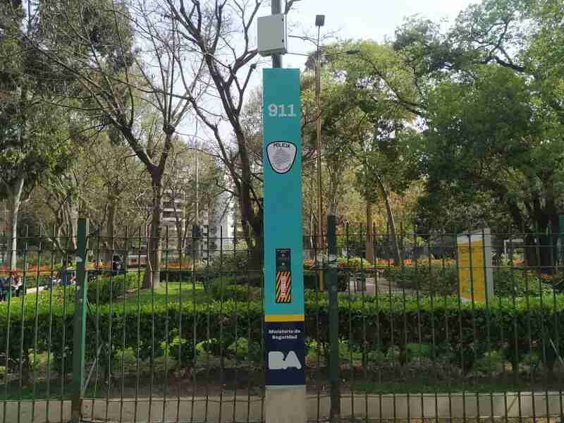 Instalaron un tótem de seguridad en la Plaza Almagro