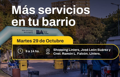 Más servicios en tu barrio en Liniers