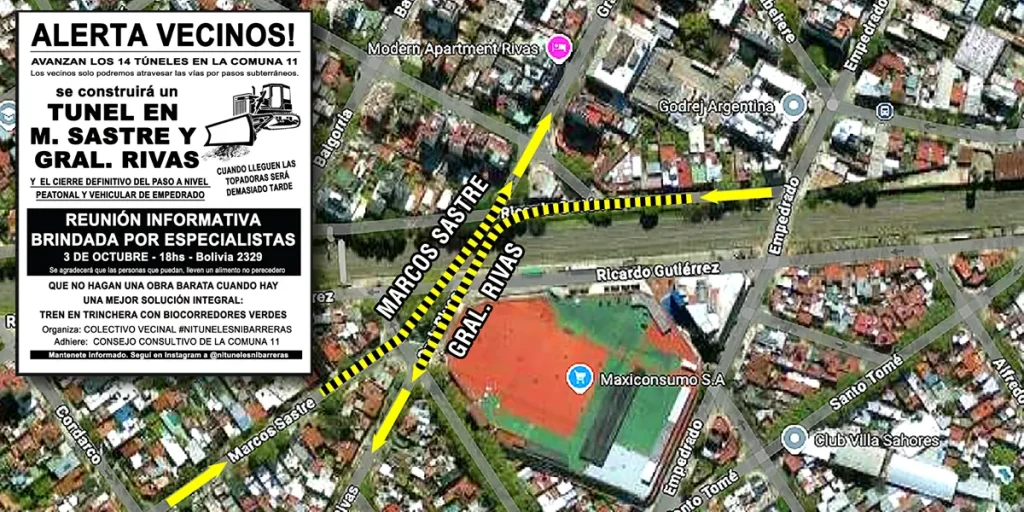 Vecinos de Villa del Parque preocupados por nuevo túnel