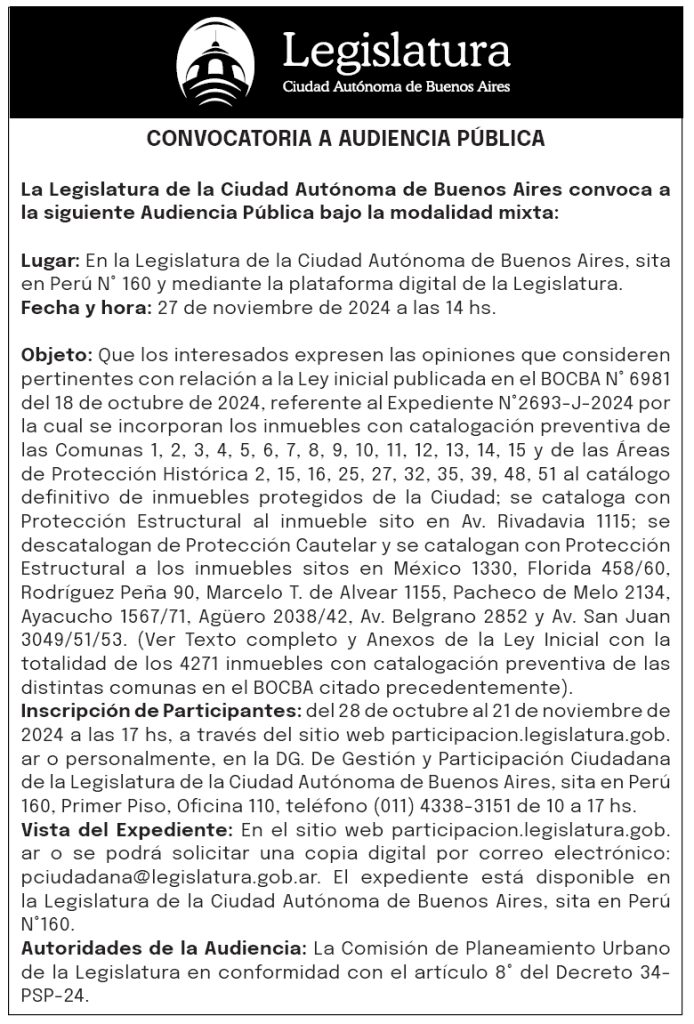 Convocatoria a Audiencia Pública