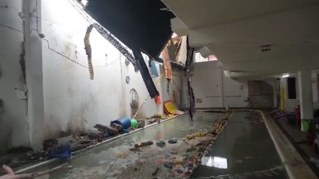 Caballito: se derrumbó una obra en construcción, dañó el natatorio lindero y hubo varios heridos