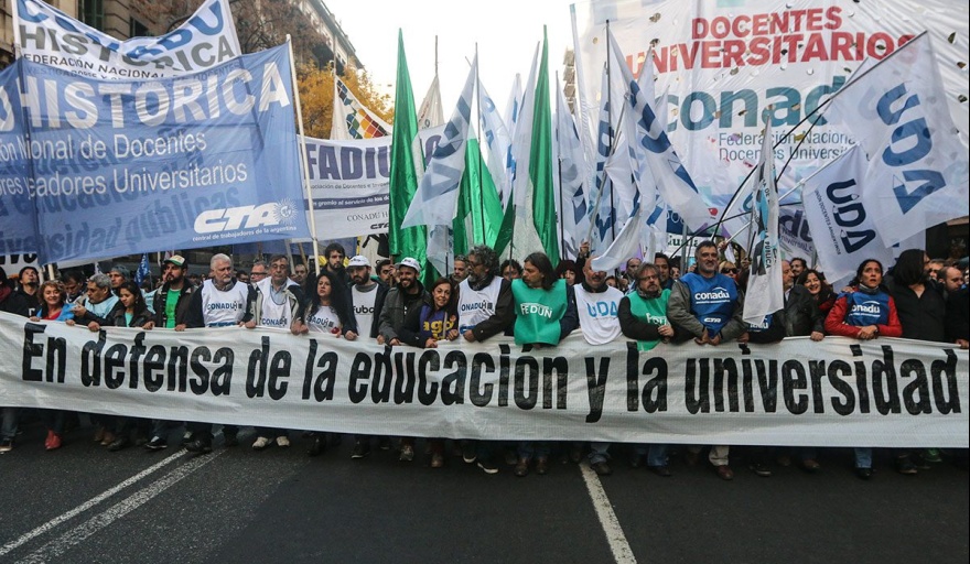 Ante la validación del veto a la Ley de Financiamiento Universitario, el Frente Sindical de Universidades Nacionales llama a un paro este jueves y “a consolidar del plan de lucha”