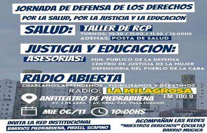 Jornada de defensa de los derechos en Barrio Piedrabuena
