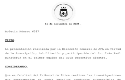 Stremer futbolista: AFA investigará a Deportivo Riestra