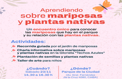 Descubriendo las mariposas del Parque de la Ciudad